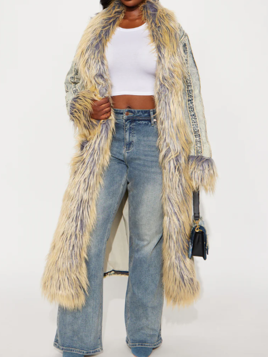 Plush Denim Jacket