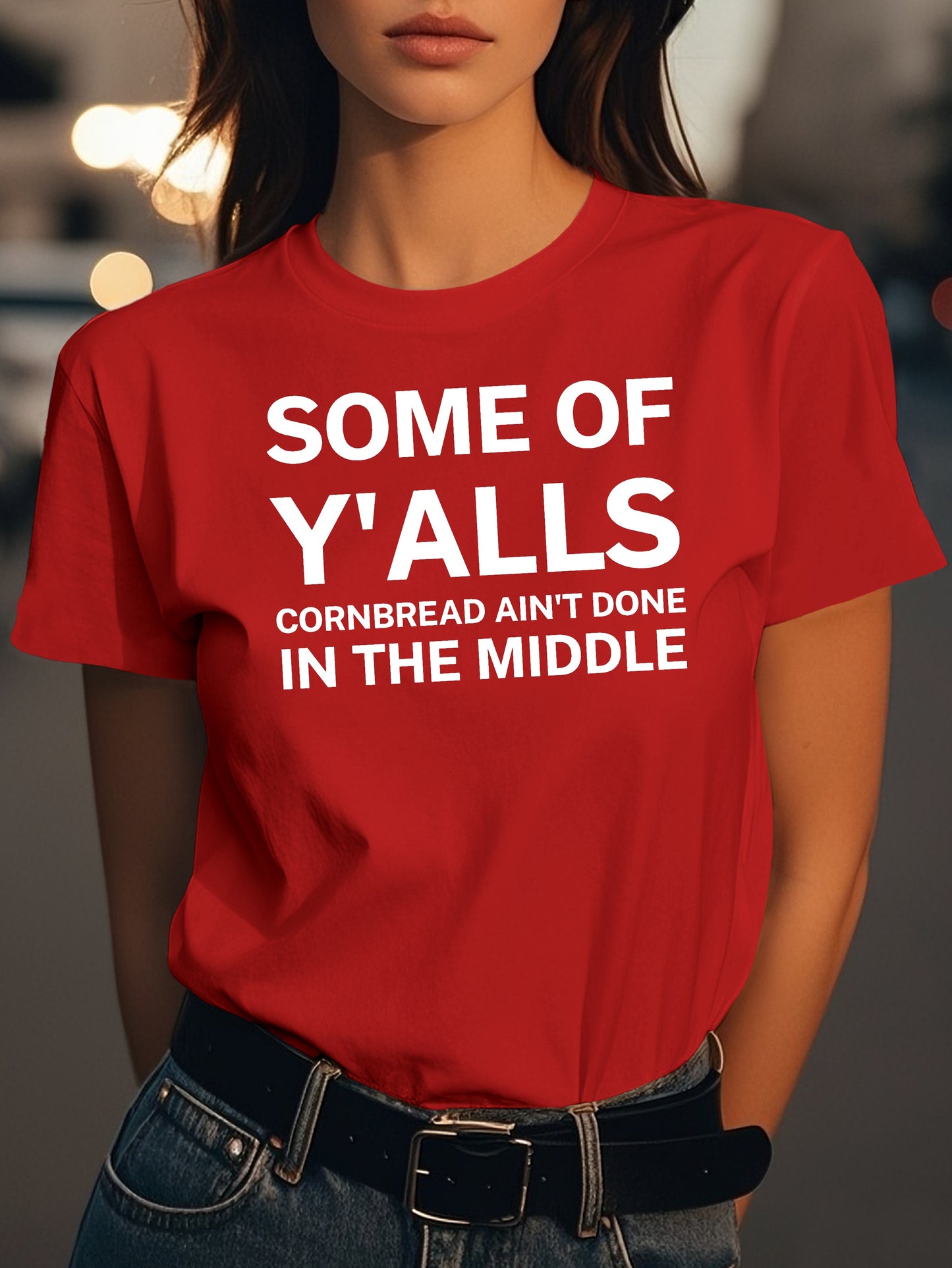 Funny southern saying Fashion women's pure cotton T-shirt short sleeves