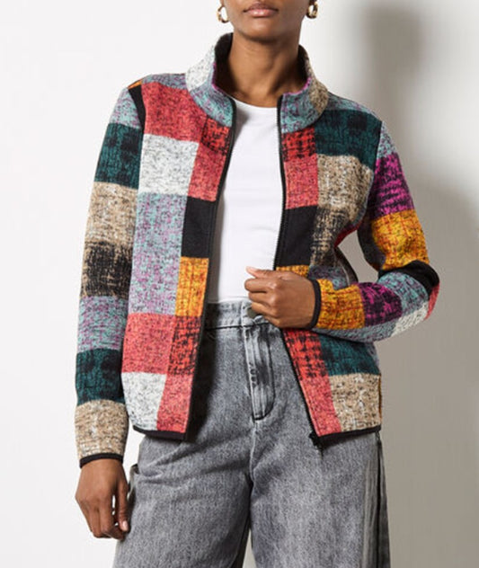 Colourful Check Fleece Jacket