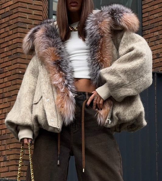 Amber Fluff Oversized Coat