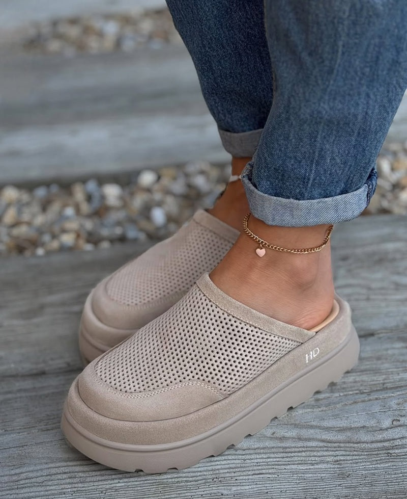 Slip On Hollow Out Platform Mule Slipper Shoes