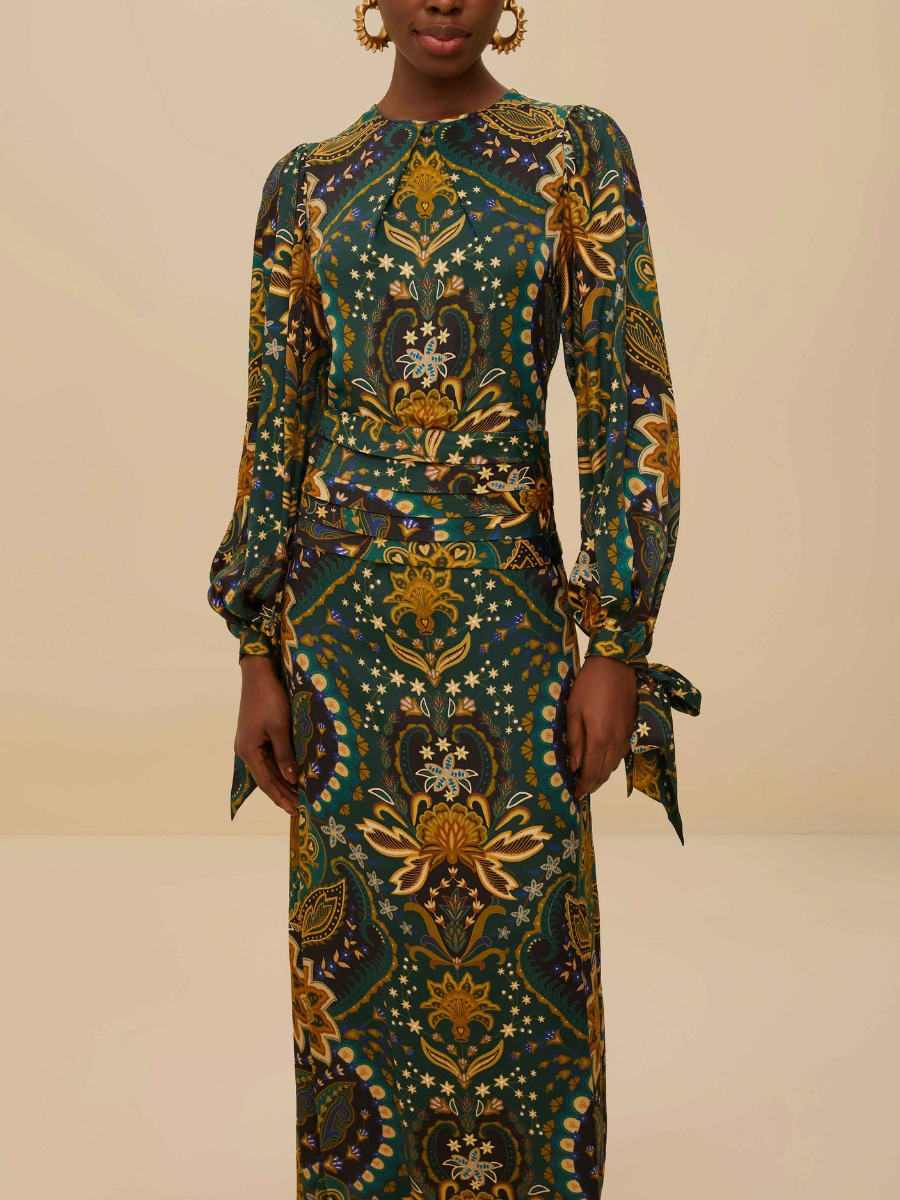 Printed Backless Dress