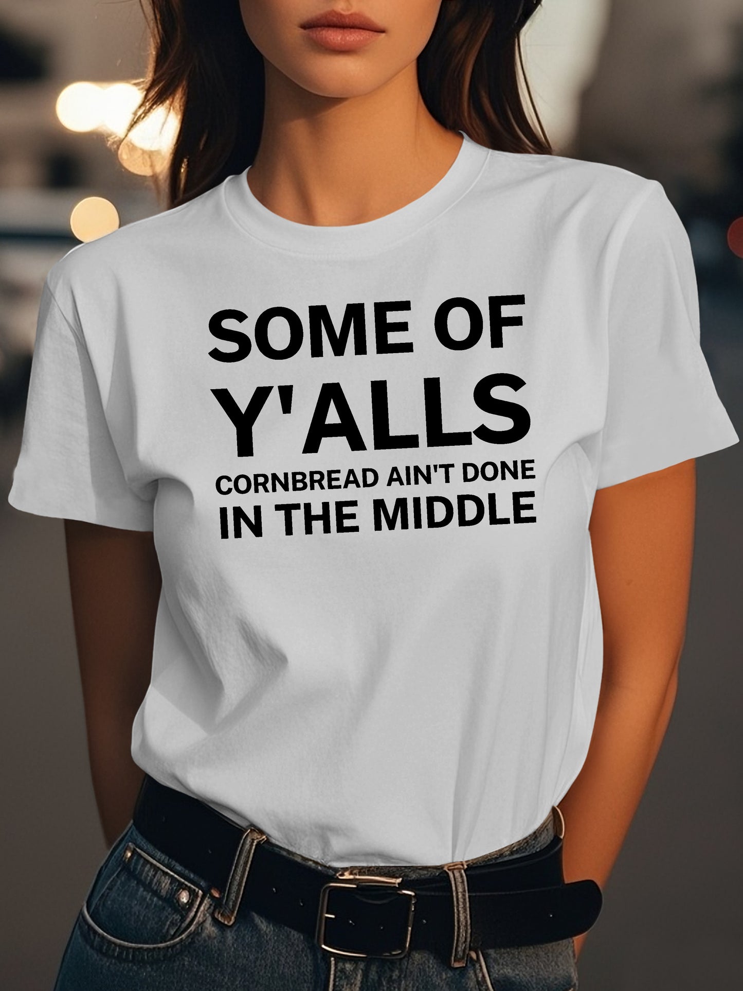 Funny southern saying Fashion women's pure cotton T-shirt short sleeves