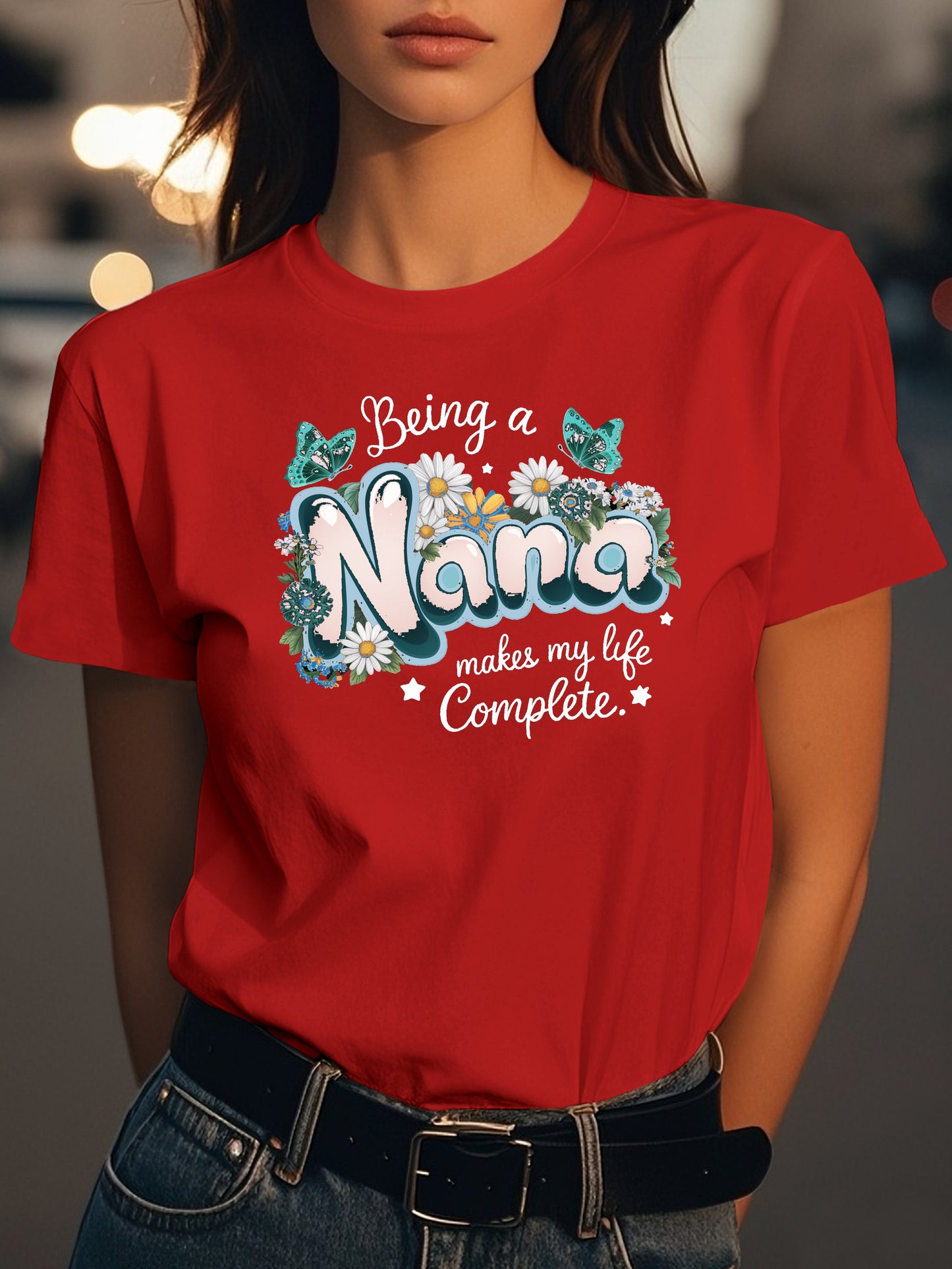 graphic Fashion women's pure cotton T-shirt short sleeves