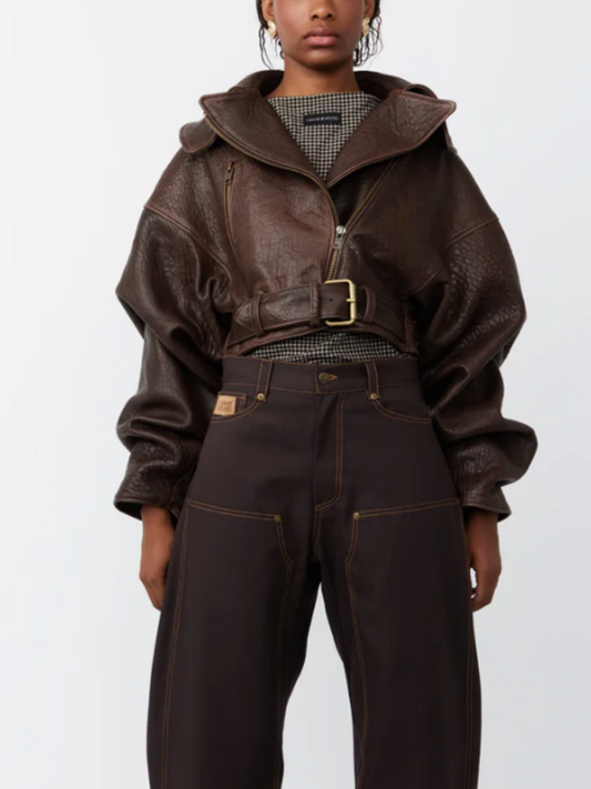 Leather Buckle Coat