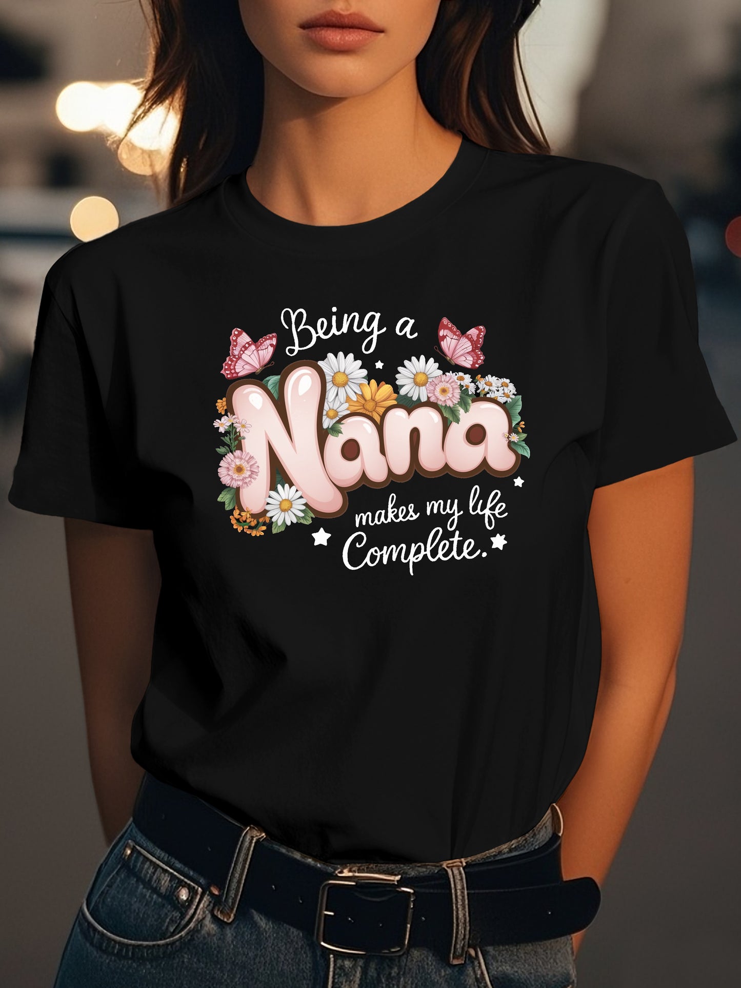 graphic Fashion women's pure cotton T-shirt short sleeves