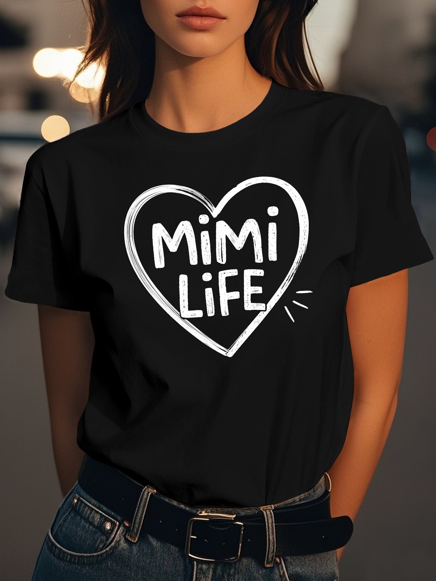 mimi life Fashion women's pure cotton T-shirt short sleeves