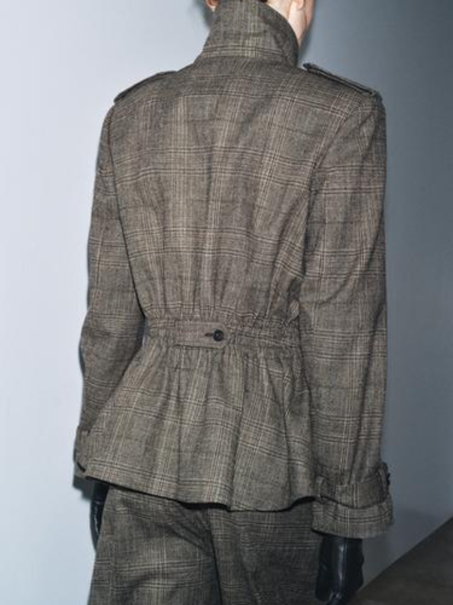 Tight Waist Striped Pants Set