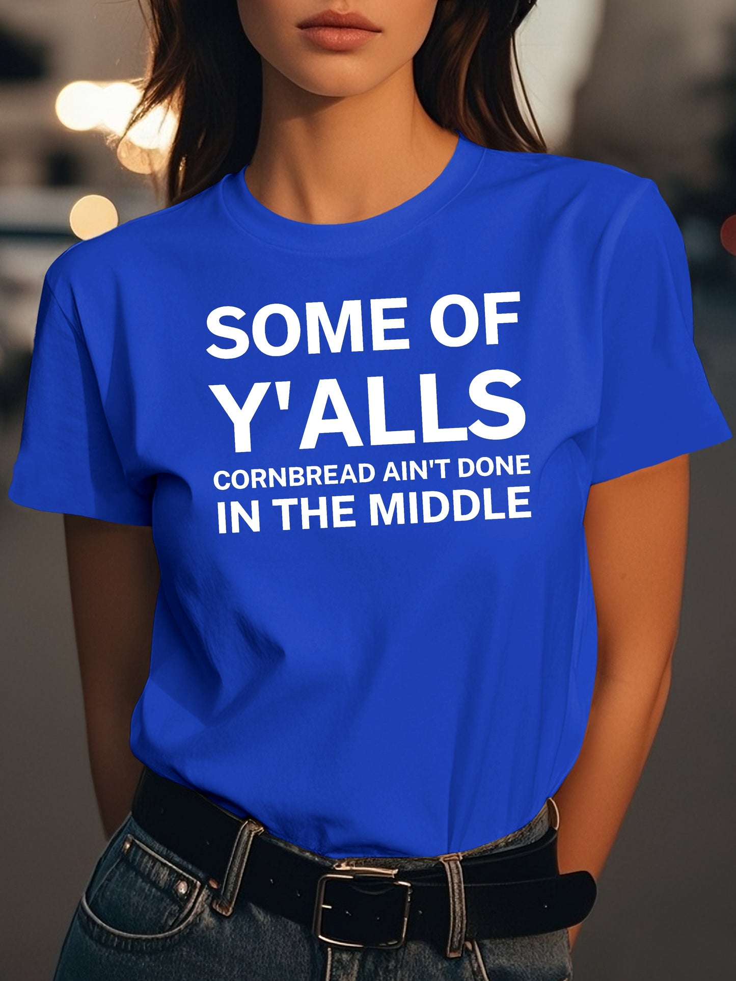 Funny southern saying Fashion women's pure cotton T-shirt short sleeves