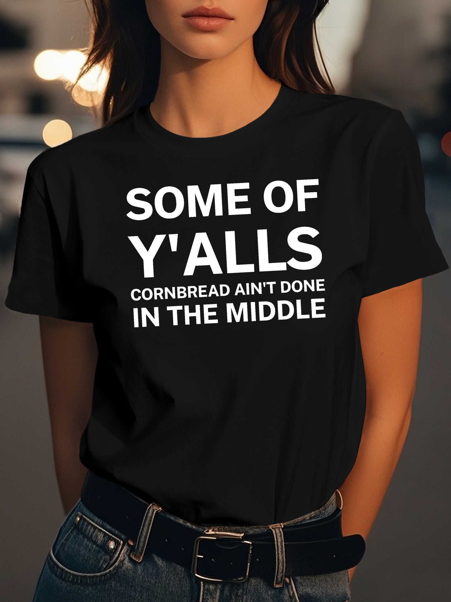 Funny southern saying Fashion women's pure cotton T-shirt short sleeves