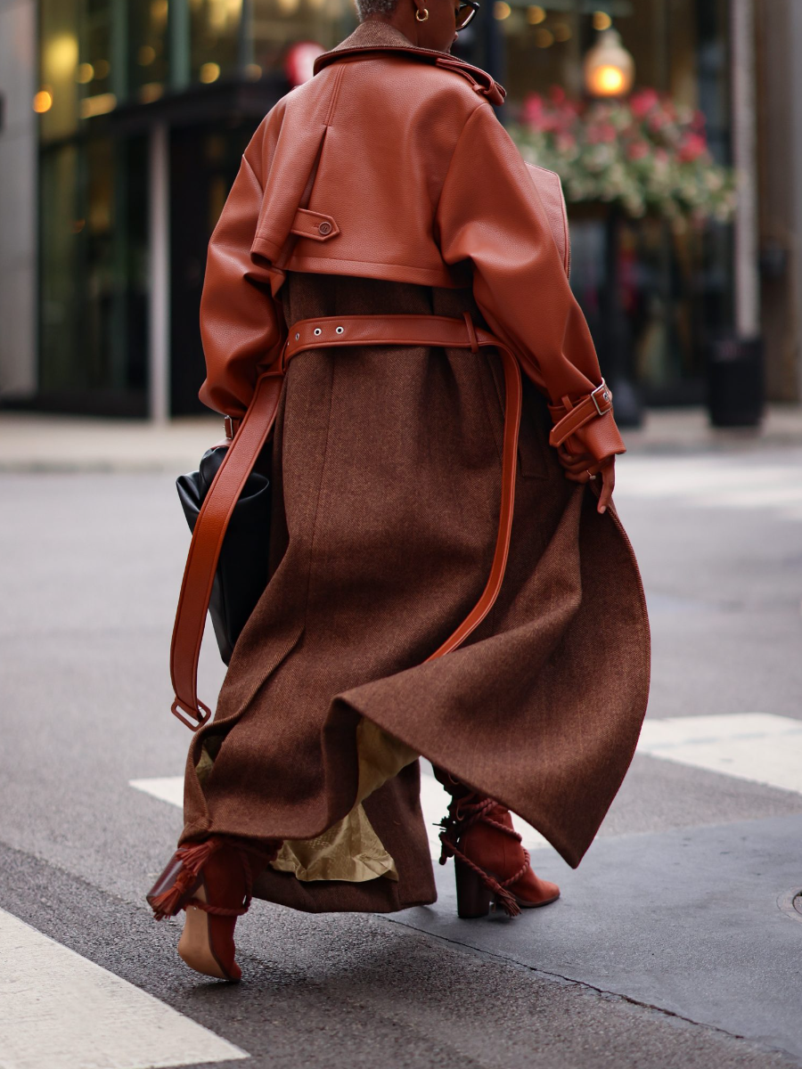 Faux Leather Coat