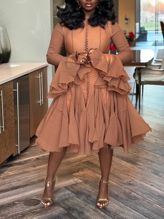 Layered Ruffled Dress