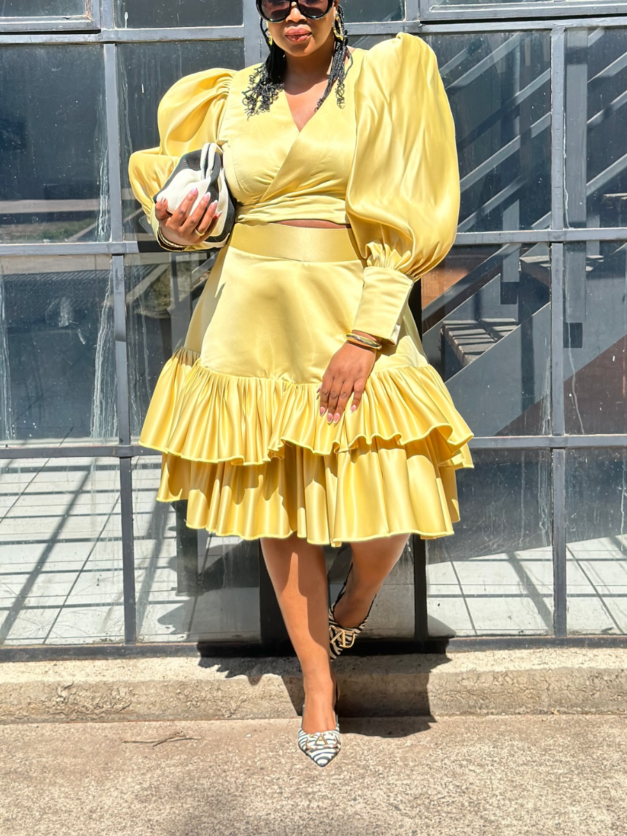 Double Pleated Skirt Set