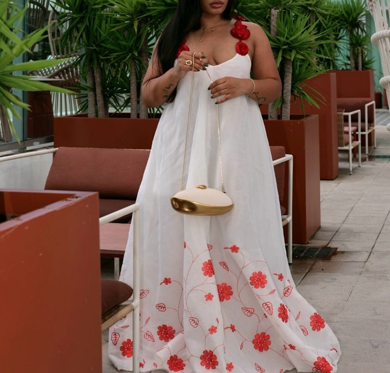 Rose Bloom Maxi Dress