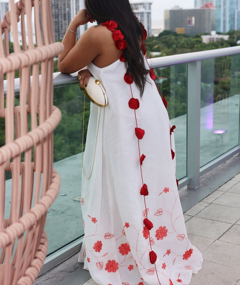 Rose Bloom Maxi Dress