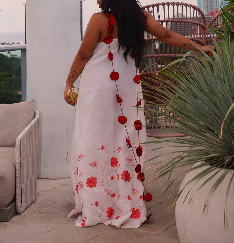 Rose Bloom Maxi Dress