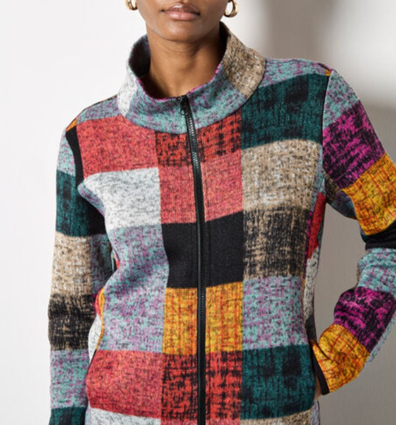 Colourful Check Fleece Jacket