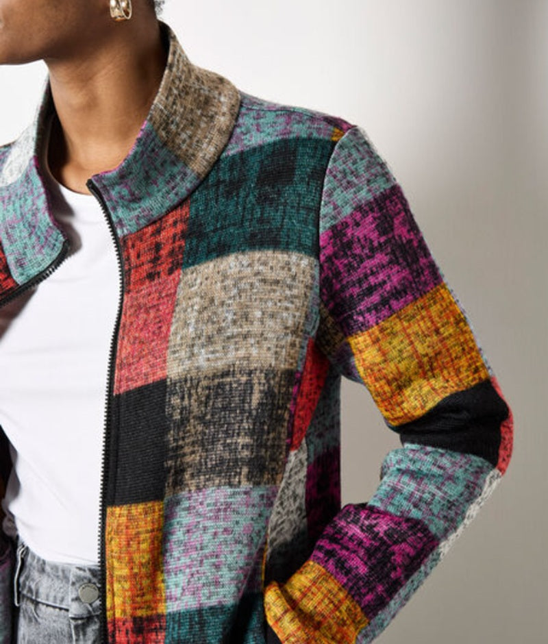 Colourful Check Fleece Jacket