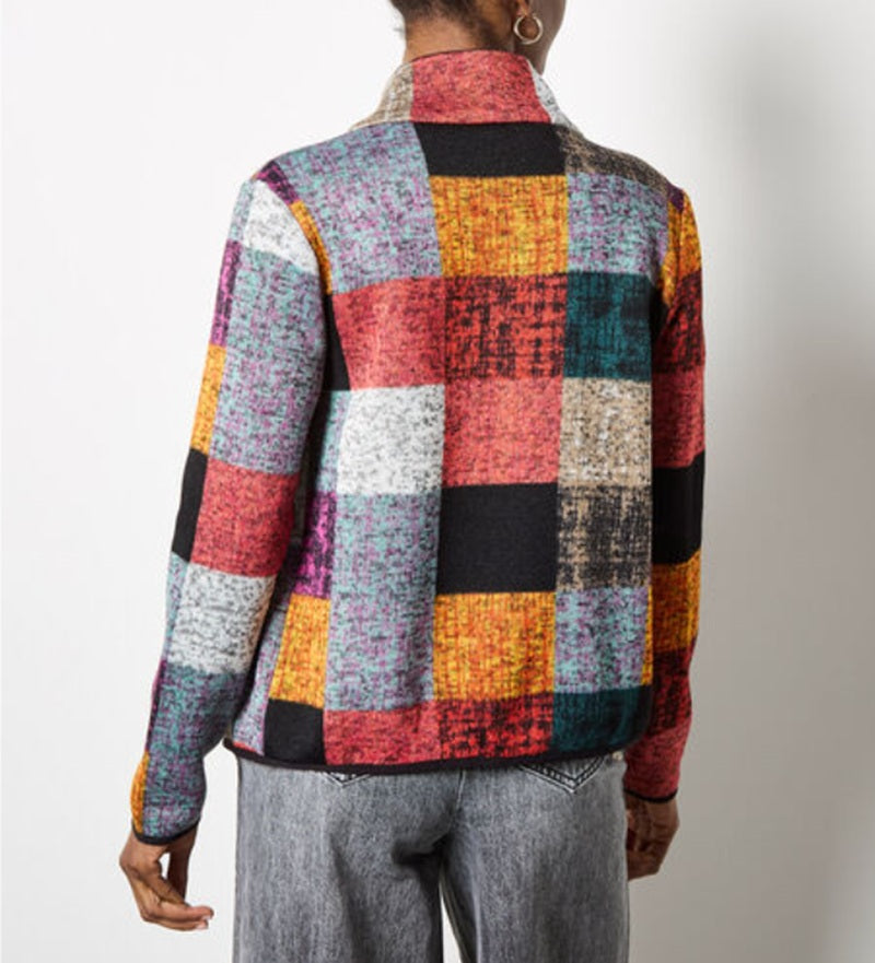 Colourful Check Fleece Jacket