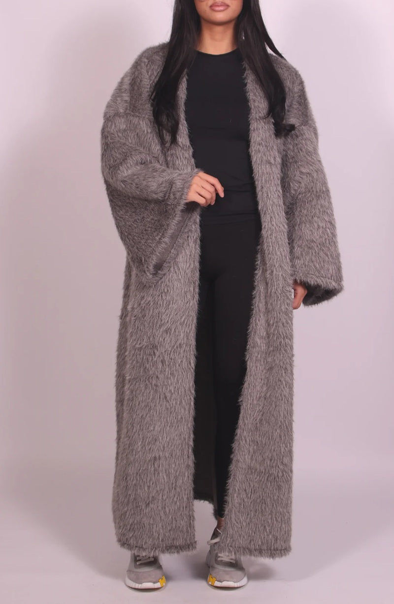 Fuzzy Oversized Maxi Cardigan