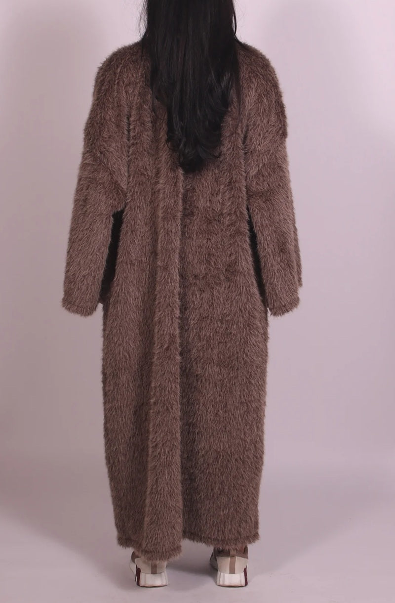 Fuzzy Oversized Maxi Cardigan
