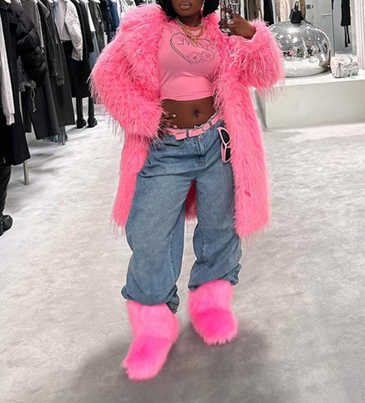 Fuchsia Fluff Coat