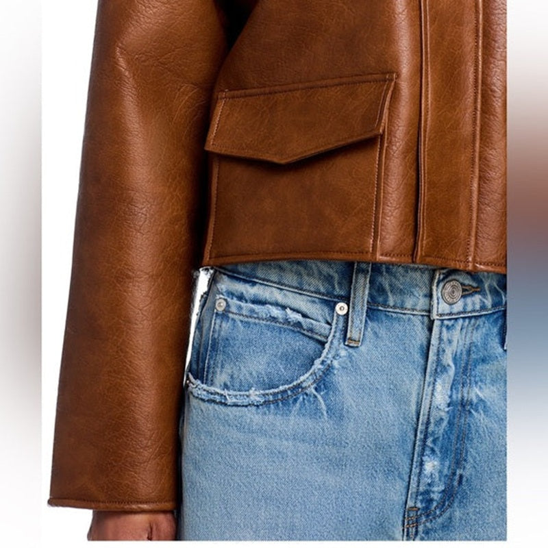 Vintage Embroidered Leather Jacket