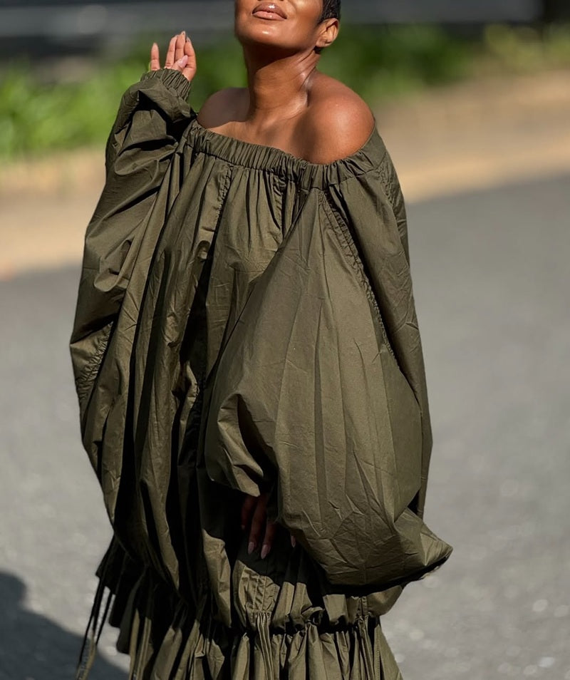 Off-Shoulder Tassel Shift Dress