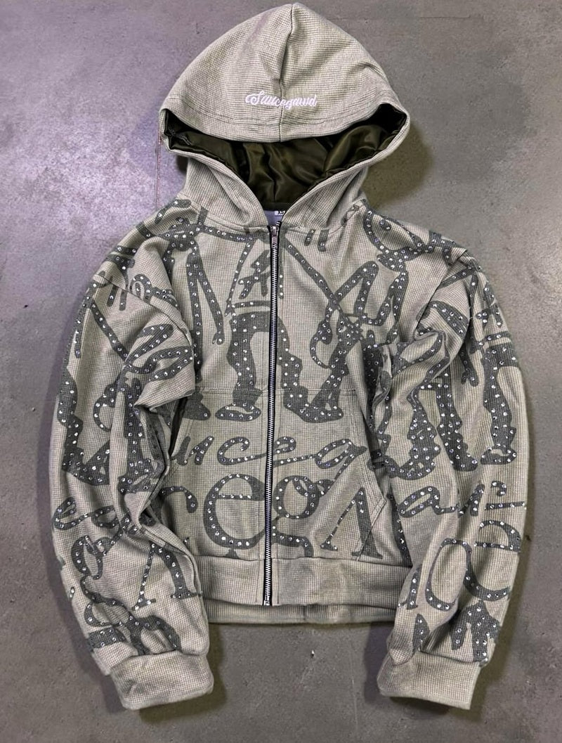 Bling Hooded Two-Piece Set