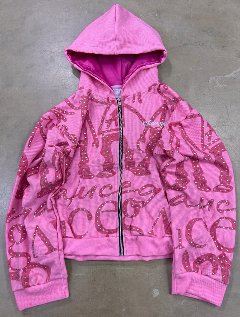 Bling Hooded Two-Piece Set