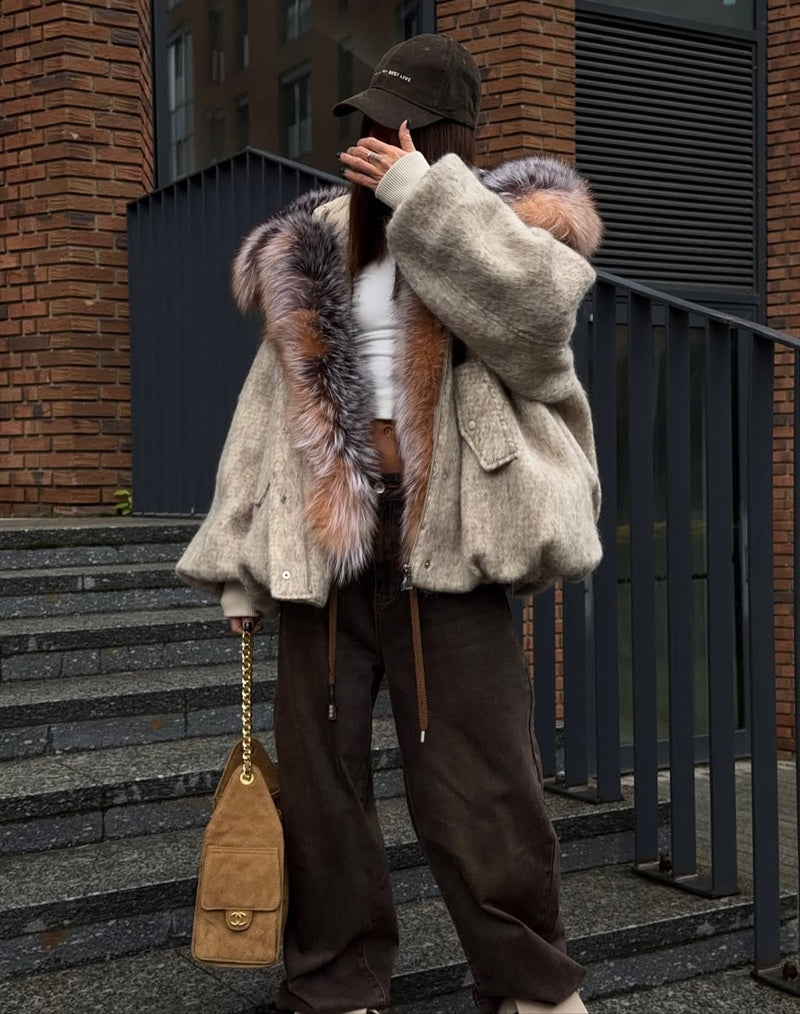 Amber Fluff Oversized Coat