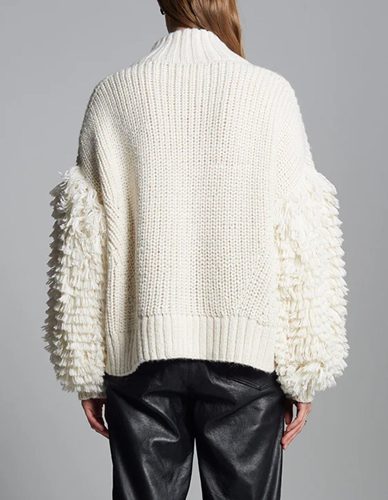 Plush Patchwork Knit Sweater