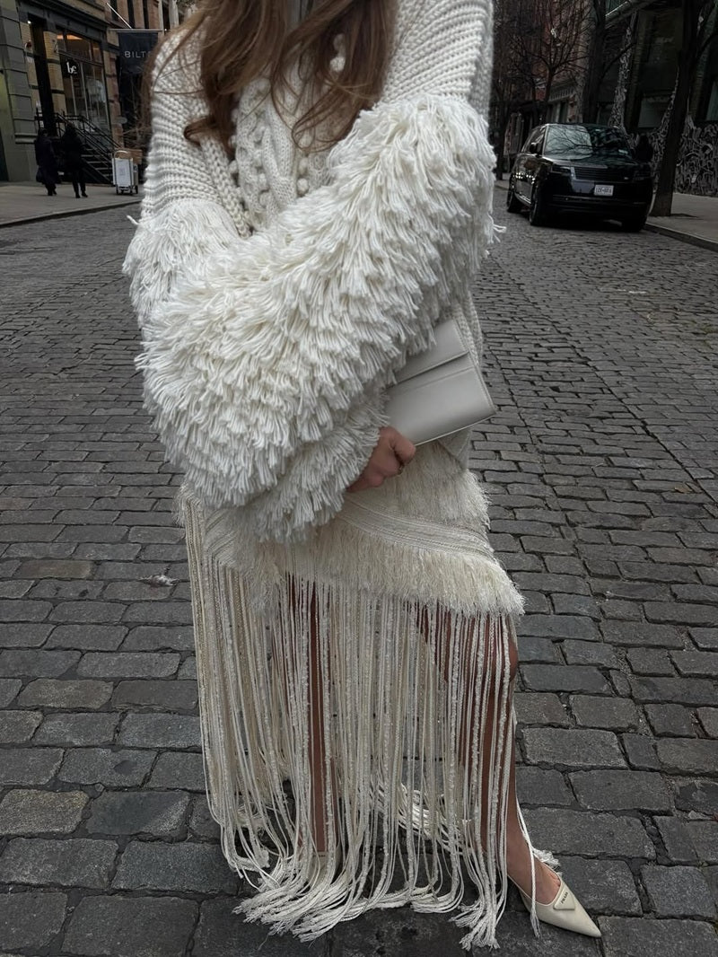 Plush Patchwork Knit Sweater