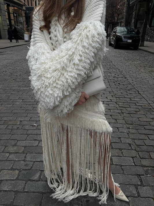 Plush Patchwork Knit Sweater