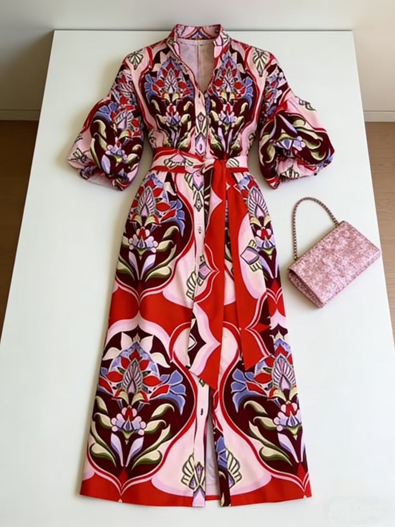 Fiesta Bloom Wrap Dress