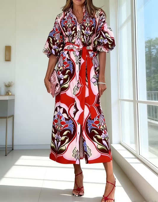 Fiesta Bloom Wrap Dress