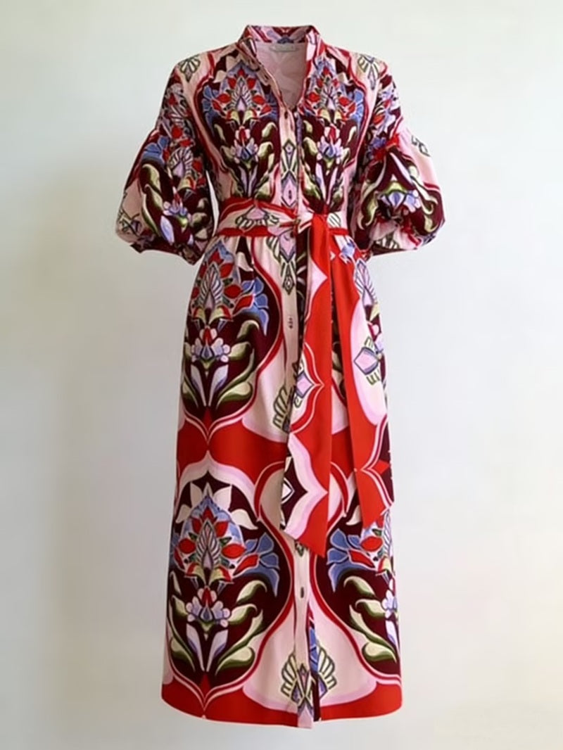Fiesta Bloom Wrap Dress