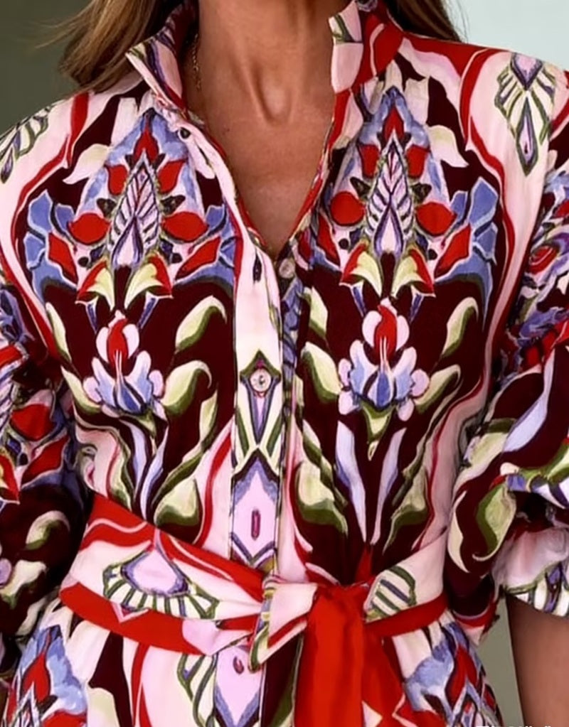 Fiesta Bloom Wrap Dress