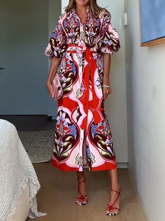 Fiesta Bloom Wrap Dress