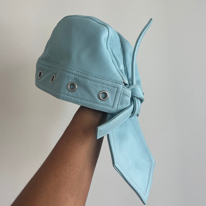 Eyelet Detail Lace-up PU Hat