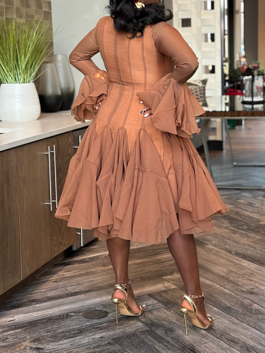 Layered Ruffled Dress