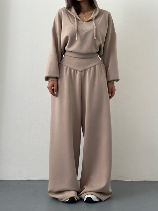 Hooded High-waisted Sports Suit