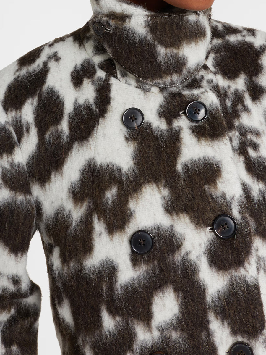 Cow-print Double-breasted Jacket