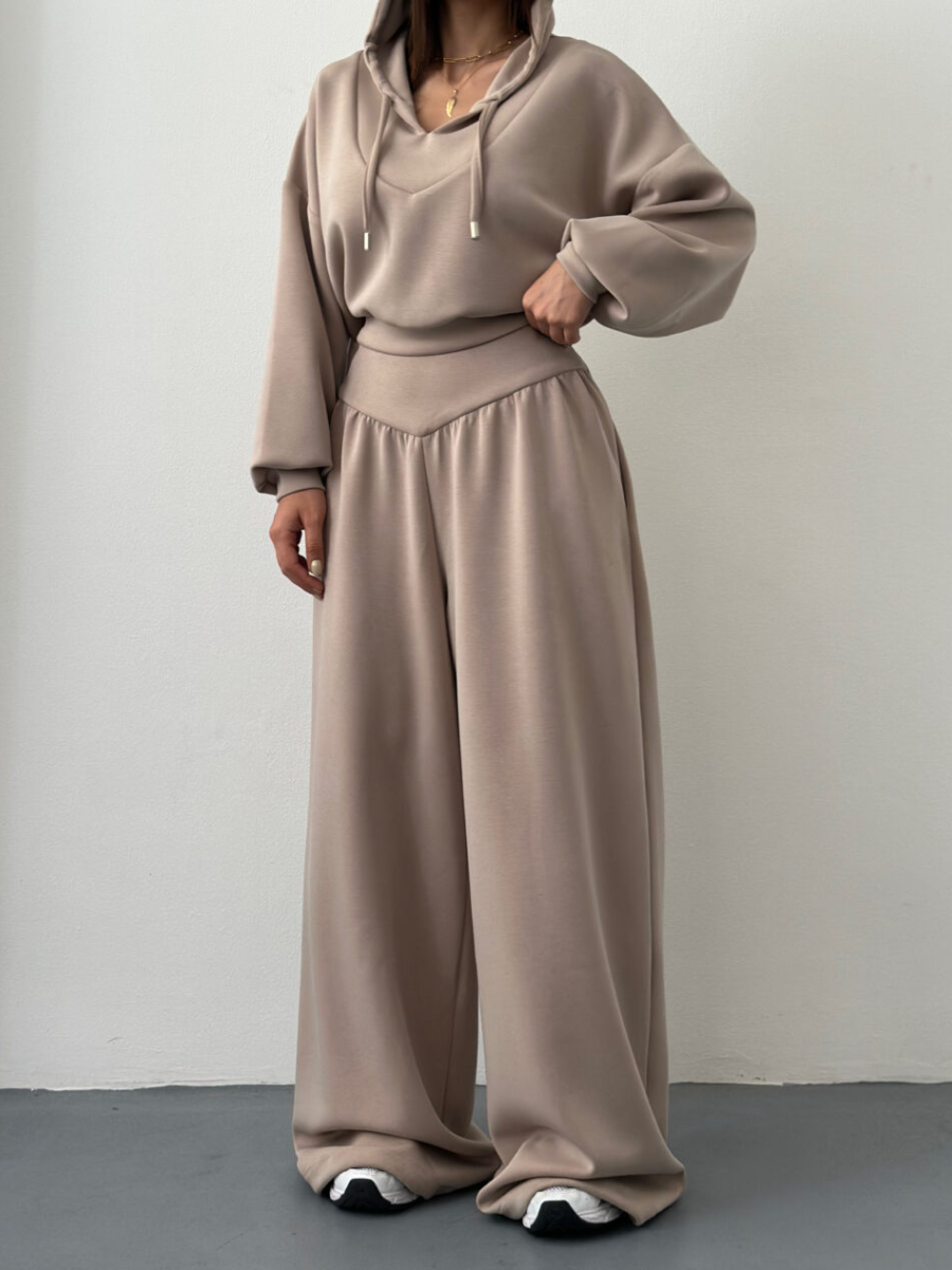 Hooded High-waisted Sports Suit