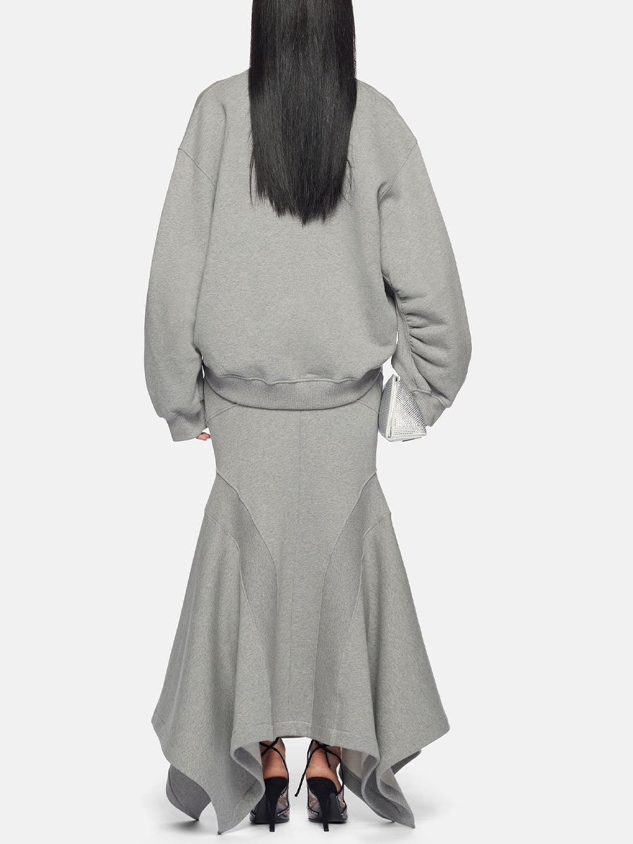 Fashion Patchwork V Neck Top & Mermaid Skirt