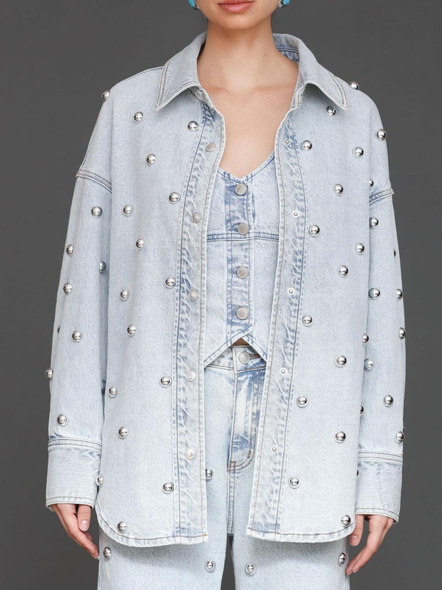 Studded Denim Suit