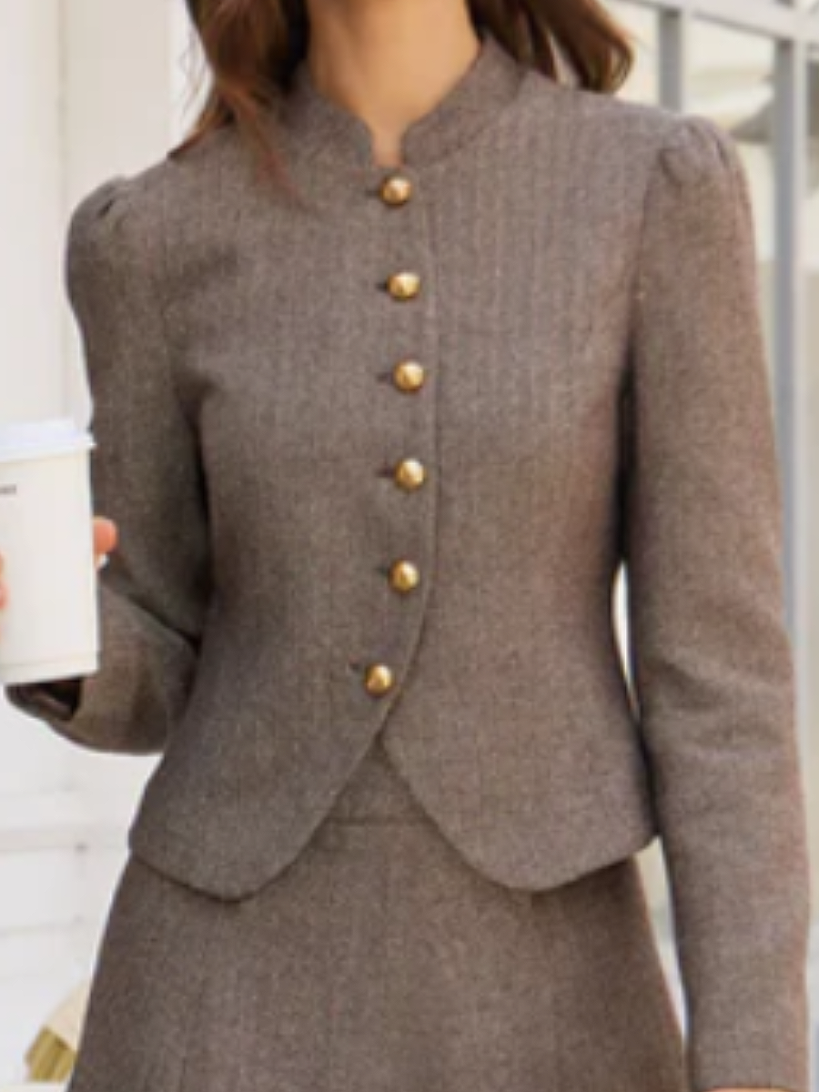 Tweed Single-breasted Vintage Jacket