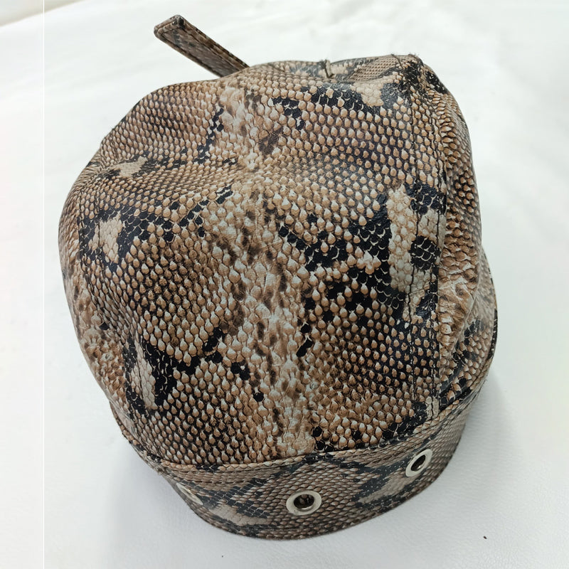 Imitation Cowhide Pony Hair & Snake Skin Hat