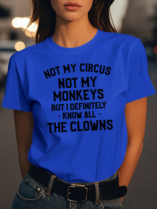 NOT MY CIRCUS Fashion women's pure cotton T-shirt short sleeves