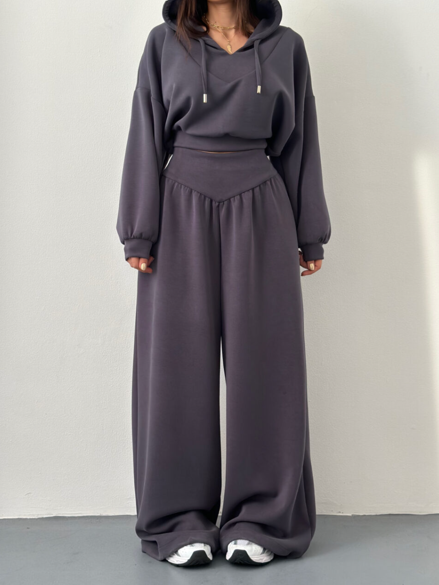 Hooded High-waisted Sports Suit